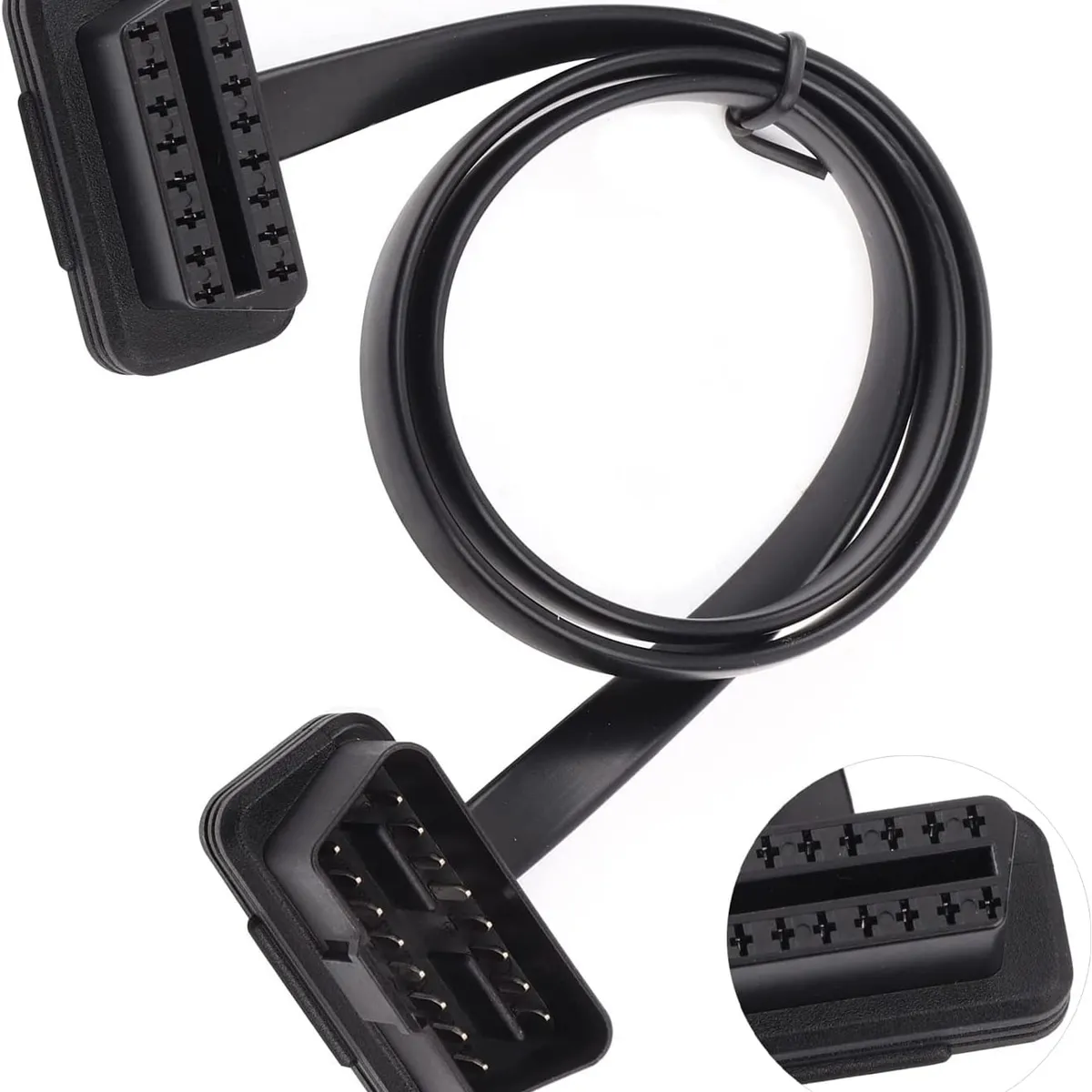 KUANGYE - Cable Extensor Obd2 Macho Hembra 16 Pines Scanner Extension