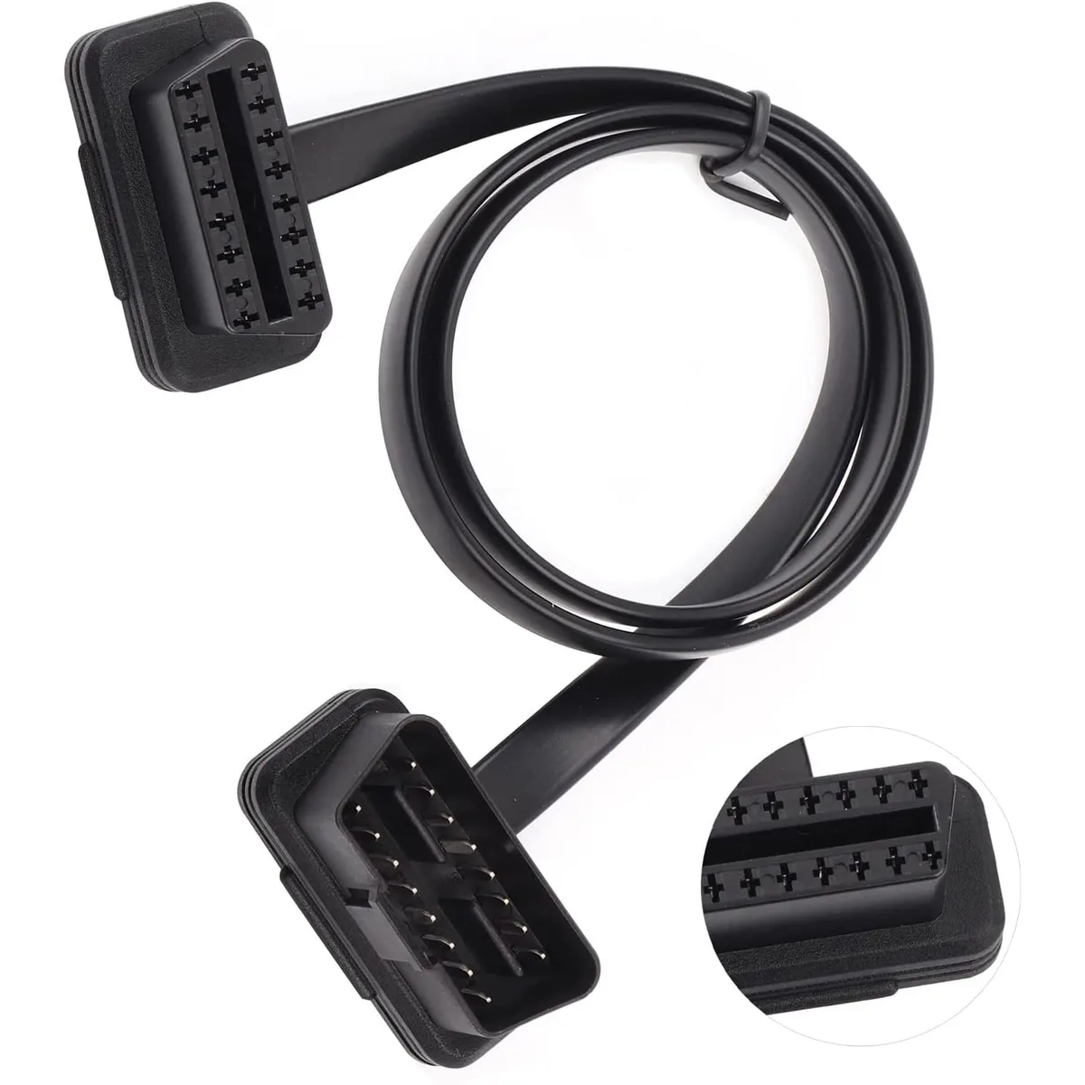 KUANGYE - Cable Extensor Obd2 Macho Hembra 16 Pines Scanner Extension