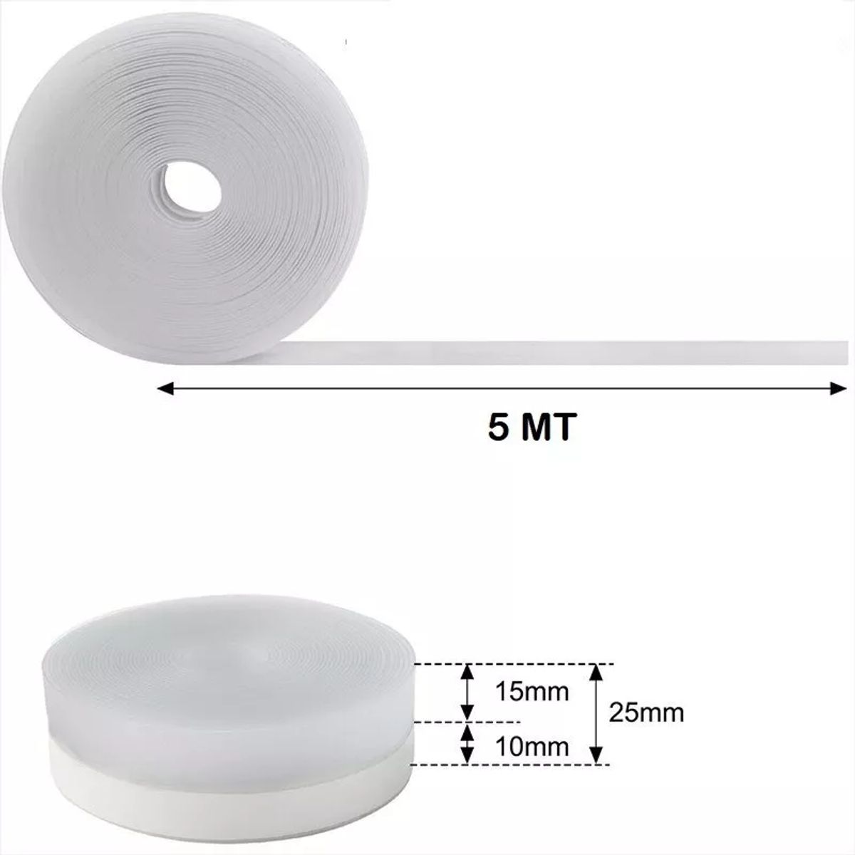 KUANGYE - Cinta Silicona Adhesivas Aislamiento Puertas Y Ventanas 5 Mts