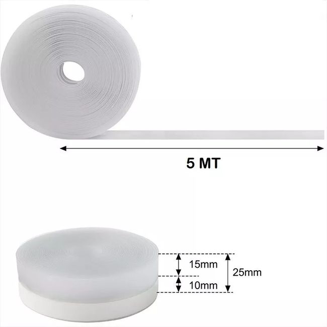 KUANGYE - Cinta Silicona Adhesivas Aislamiento Puertas Y Ventanas 5 Mts