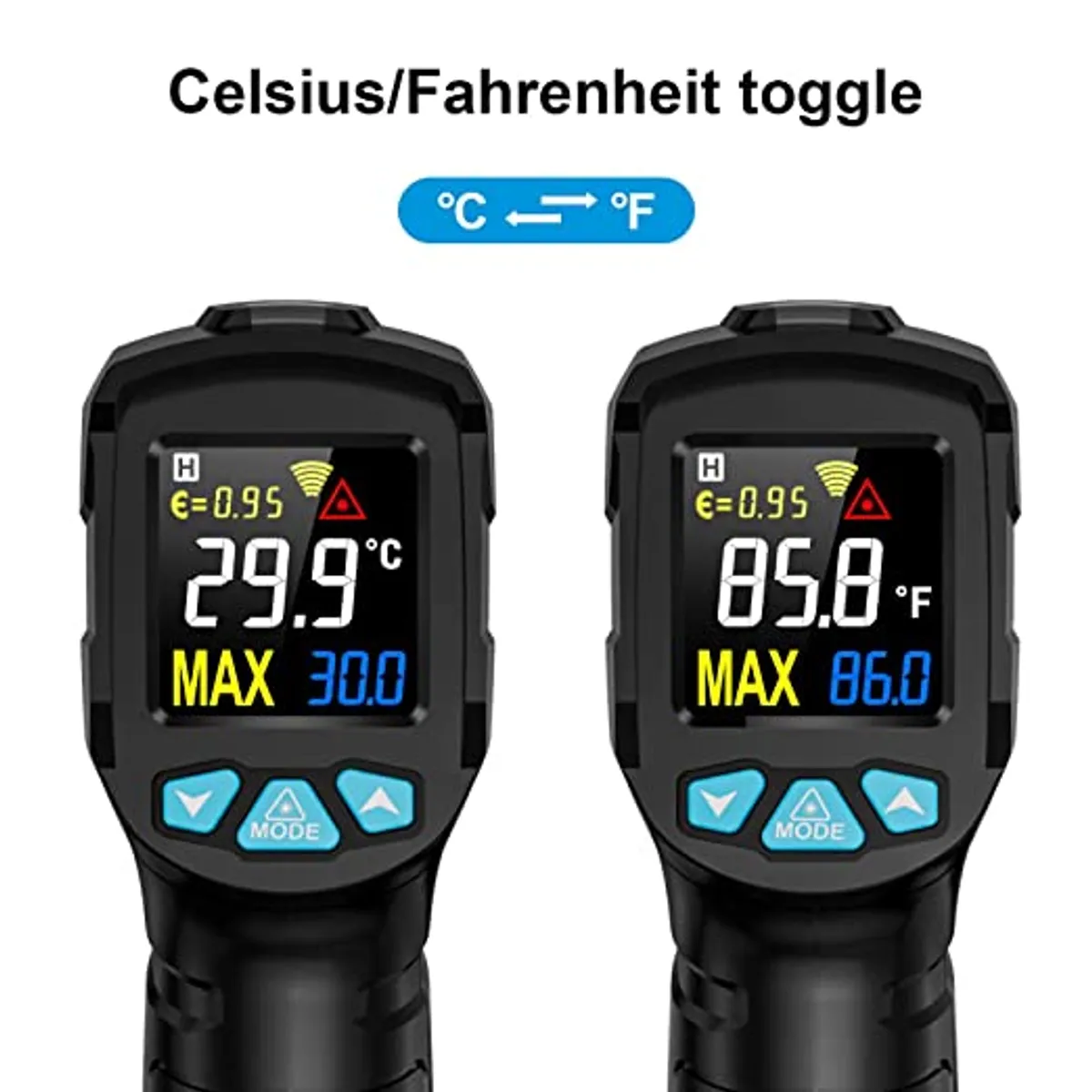 KUANGYE - Termómetro Digital Infrarrojo Laser Industrial -50-400°c