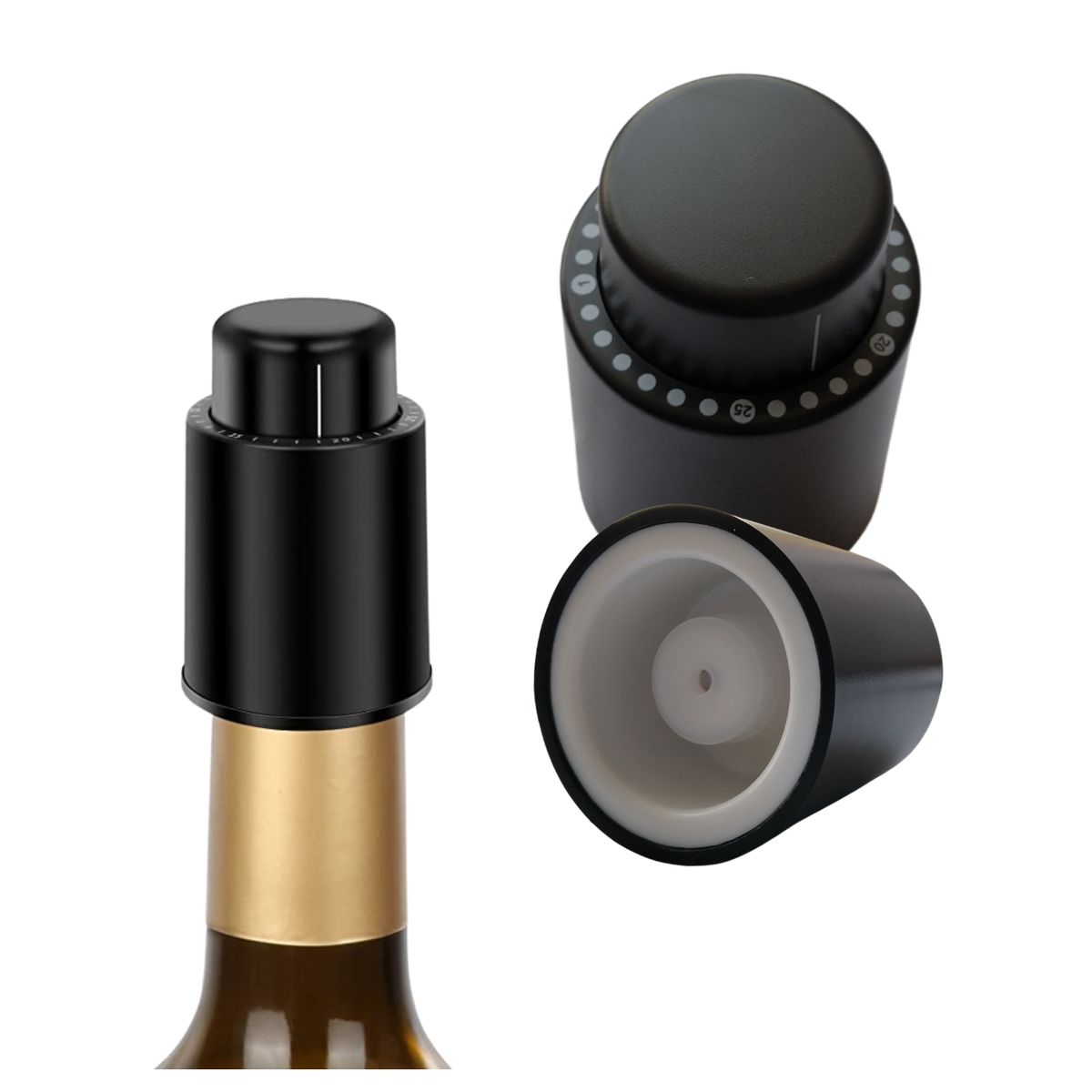 GENERICO - Tapon Para Vinos Bomba De Vacio Vino Botella Tapa 1UND