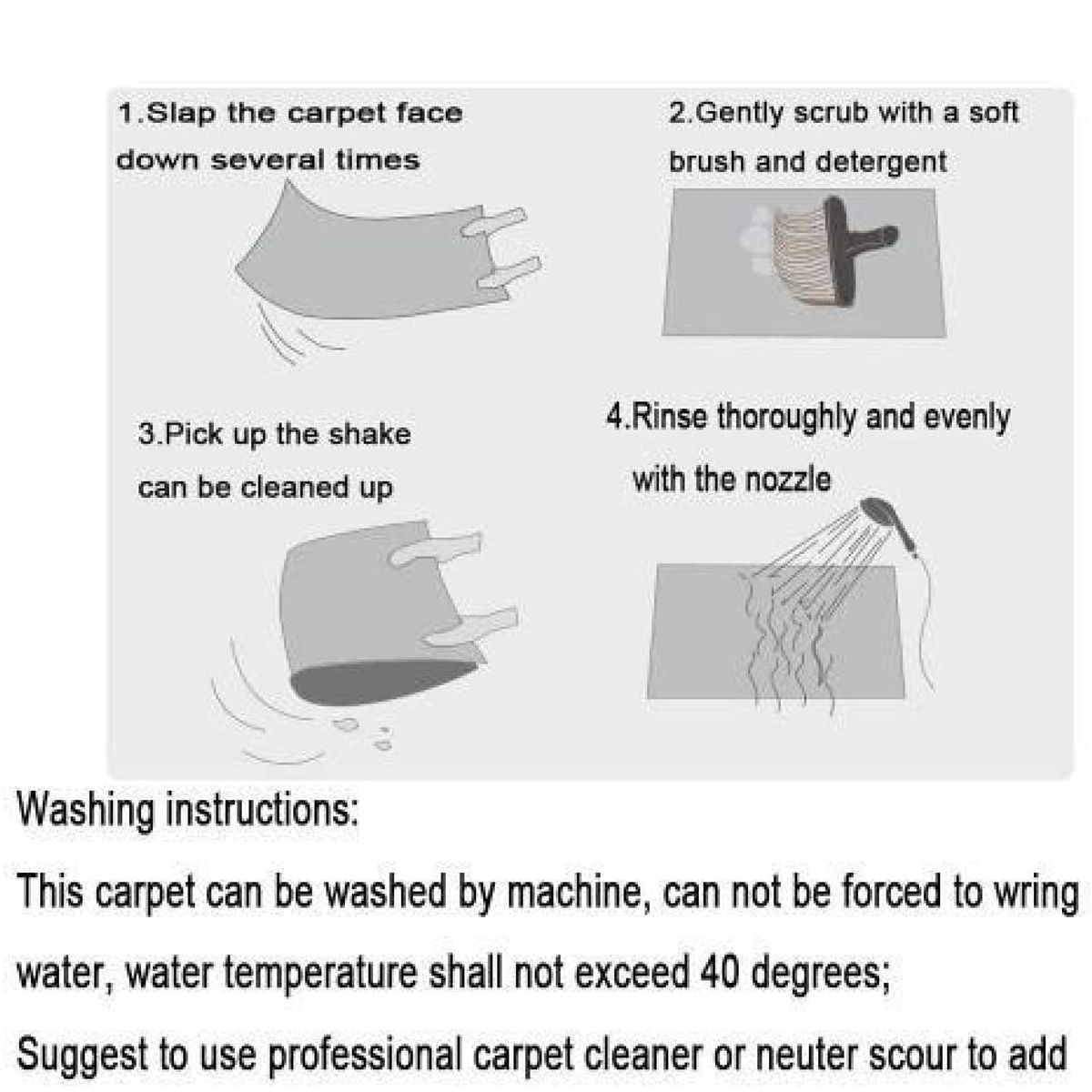 GENERICO - ALFOMBRA 3D CUADRICULAR MARRON 200X240 CM  WMD