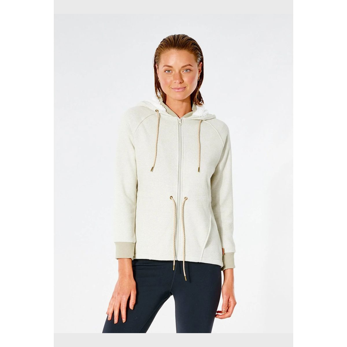 RIP CURL - Poleron Mujer ANTI-SERIES SWELL ZIP THROUGH Gris Rip Curl RIP CURL