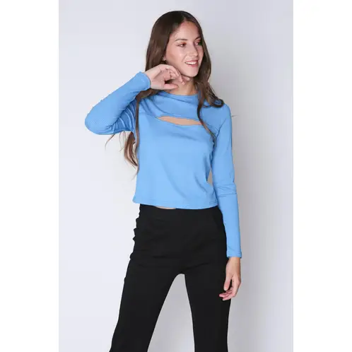 ATREVIDA - Polera Abby Azul