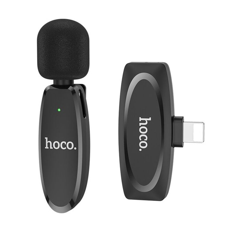 HOCO - Microfono Externo Inalámbrico Para Iphone Hoco L15 Negro