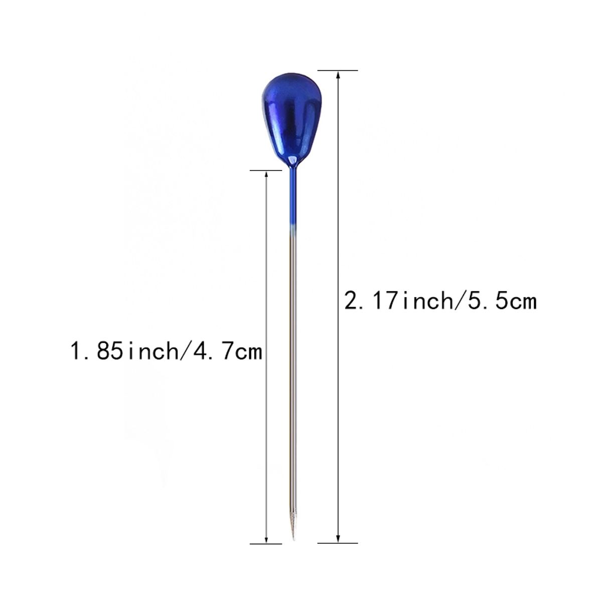 GENERICO - Alfiler color Cabeza grande 5.5cm largo 50pcs