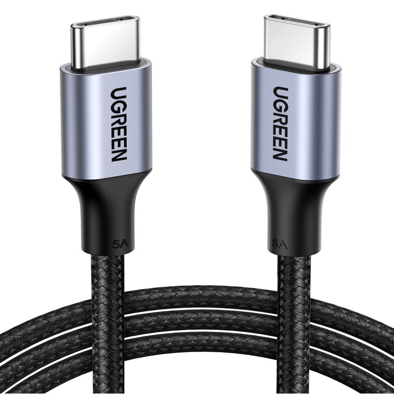 UGREEN - Cable de datos USB-C 2.0 a USB- C 2.0 5A 3M Gris UGREEN