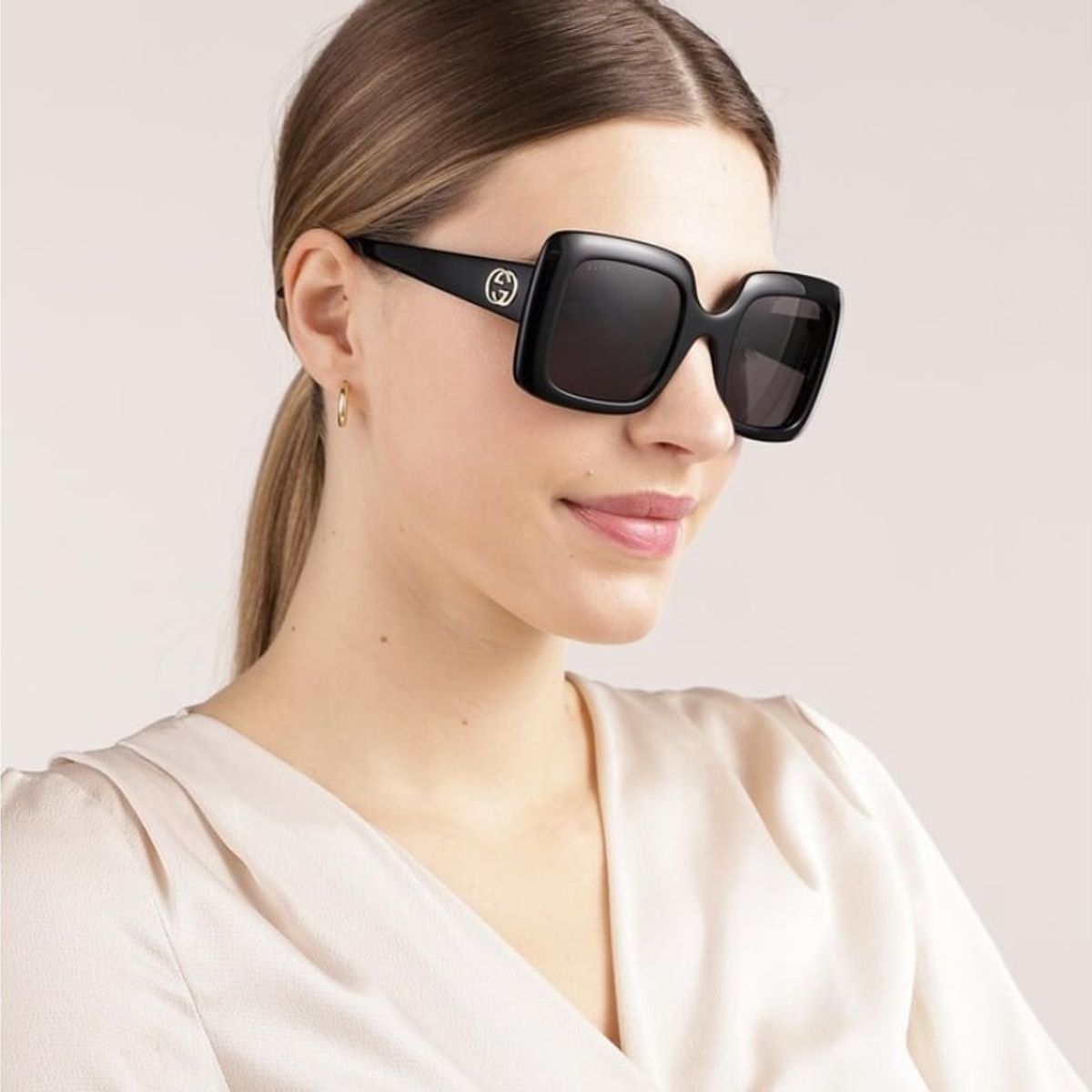 GUCCI - Lentes de Sol Shiny Black