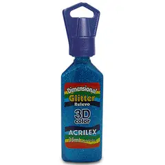 GENERICO - DIMENSIONAL GLITTER RELIEVE 3D 35 ML - Azul