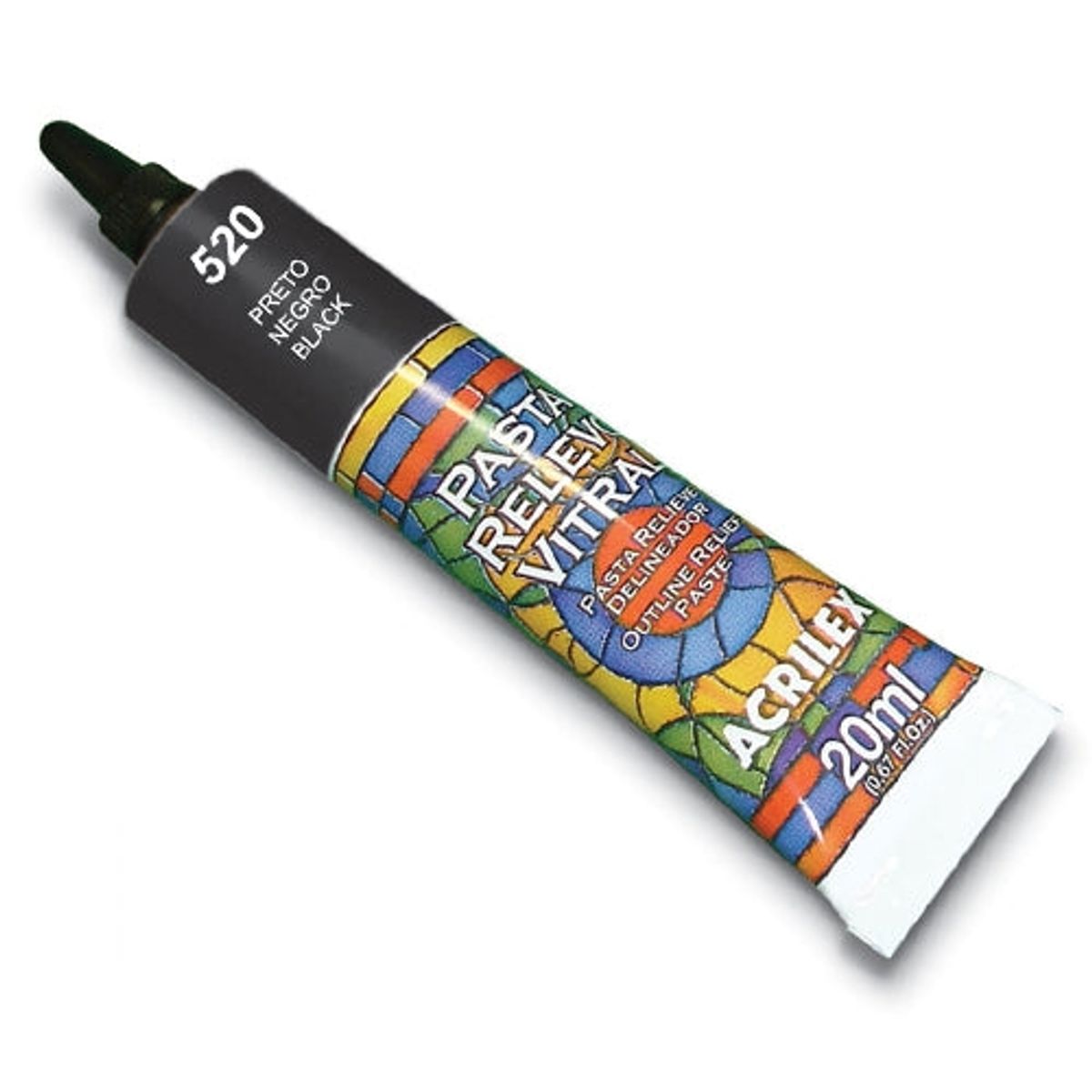 GENERICO - PASTA RELIEVE VITRAL 20 ML - Negro