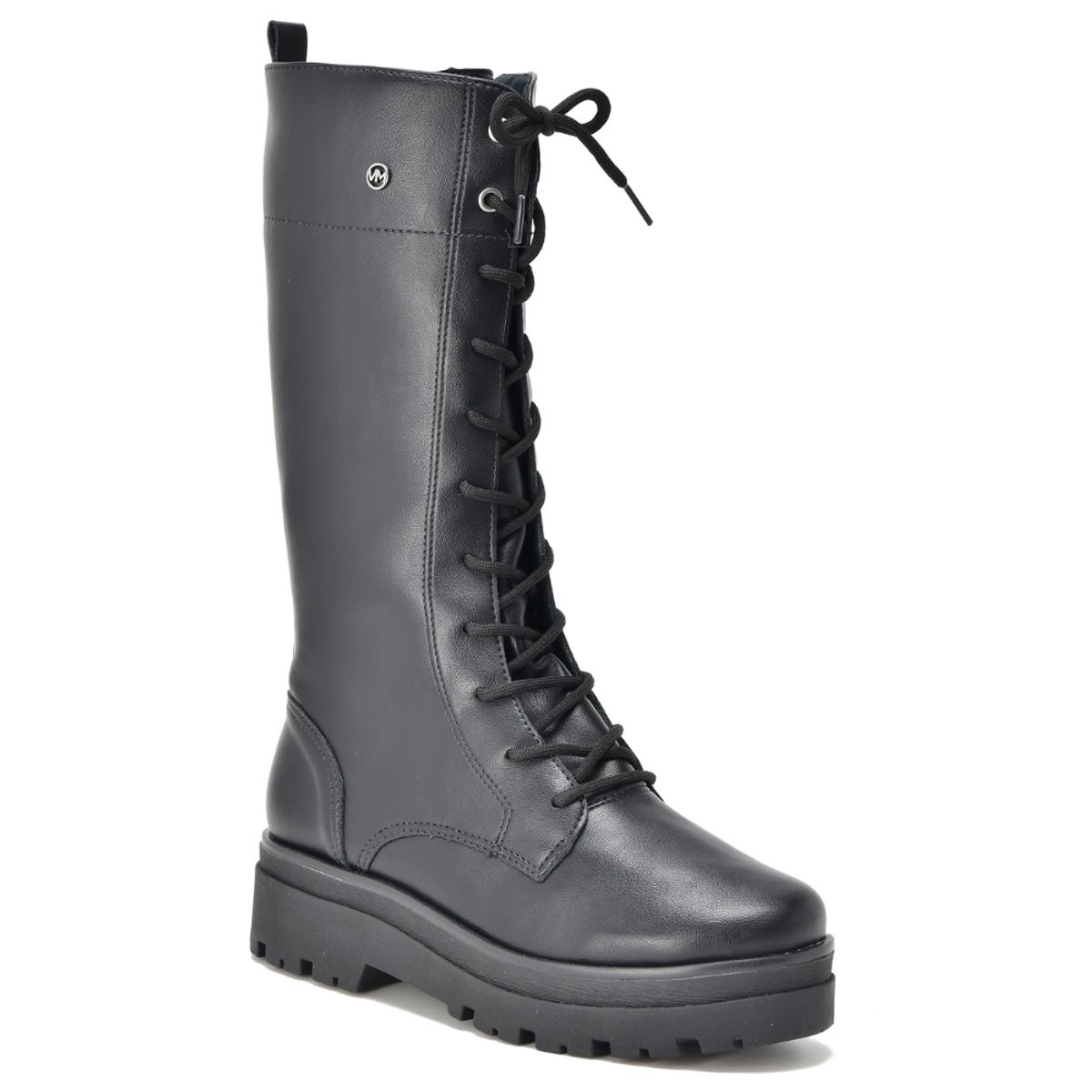 VIA MARTE - Bota Larga Cordones Negra Brasil