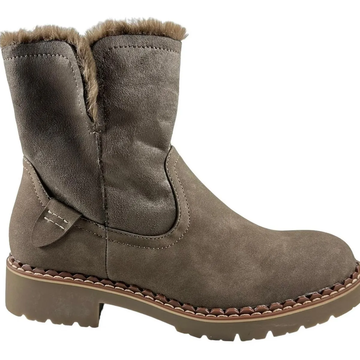 VIA UNO - Botin Via Uno Chiporro Mujer Caqui 12082426