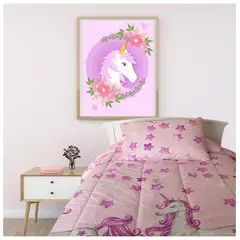 ILLUSIONS - Plumón Infantil MF 1.5 plazas Con Funda Para Almohada Modelo Girl