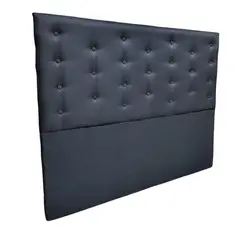 GENERICO - Respaldo 2 Plazas Negro Lino Botone a piso Muebles Rimar