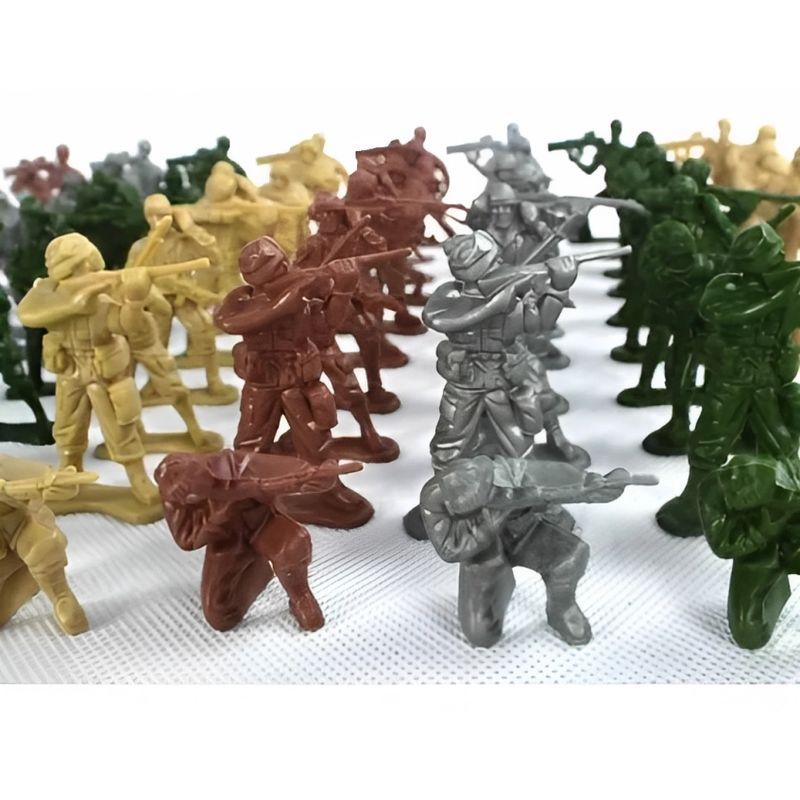 GENERICO - Pack 200 Soldados De Guerra Tres Colores 5cm Cada Uno
