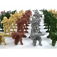 GENERICO - Pack 200 Soldados De Guerra Tres Colores 5cm Cada Uno