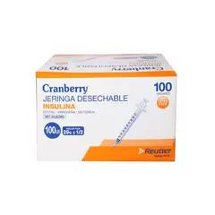 CRANBERRY - Jeringa Desechable Insulina 29g X 1/2 - 100 Unds