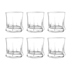 GENERICO - Juego de 6 Vasos Bajos Vivaldi con Acabado Brillo
