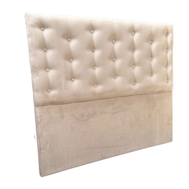 GENERICO - Respaldo 2 Plazas Beige Felpa Botone a piso Muebles Rimar