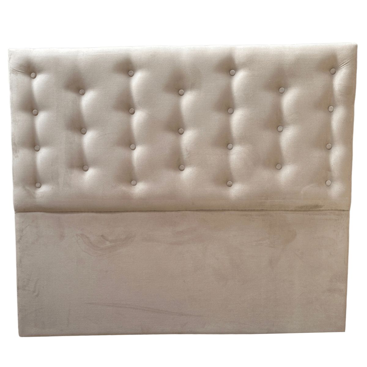GENERICO - Respaldo 2 Plazas Beige Felpa Botone a piso Muebles Rimar