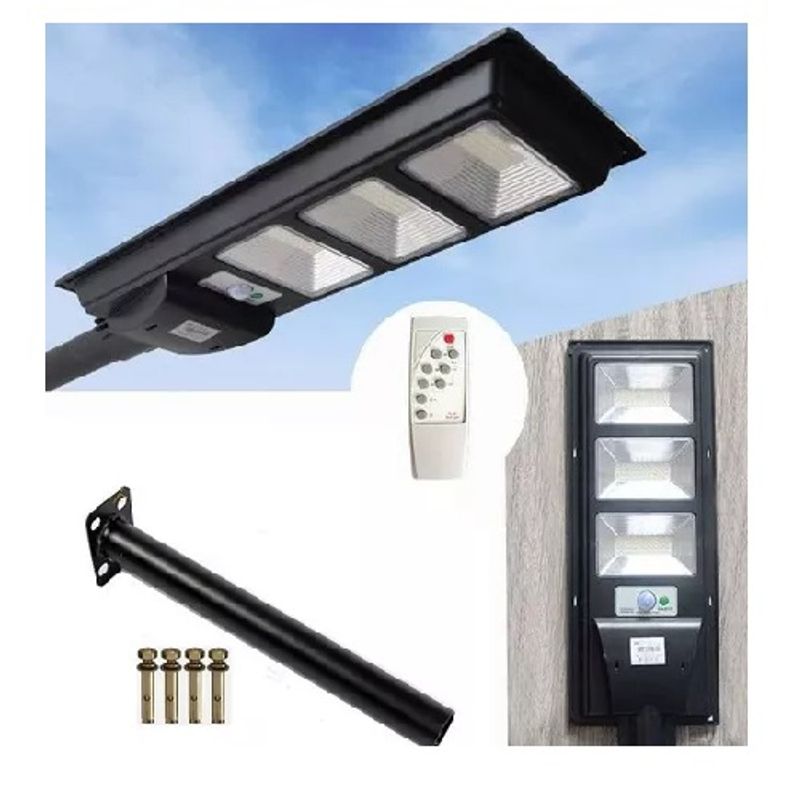 GENERICO - Lampara Foco Led Solar 150w Control Remoto + Soporte 003217