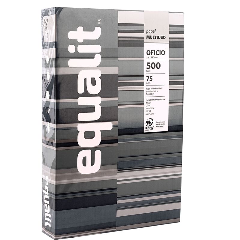 EQUALIT - Pack 2 Resma Oficio 500 Hojas Equalit