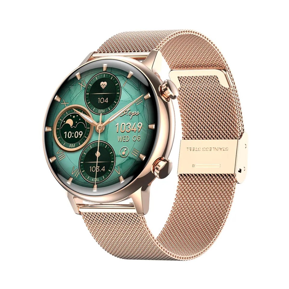 STARTECHOFFICE - Reloj Inteligente Smartwatch Bluetooth Elegante Mujer Pantalla Amoled Salud y Deporte