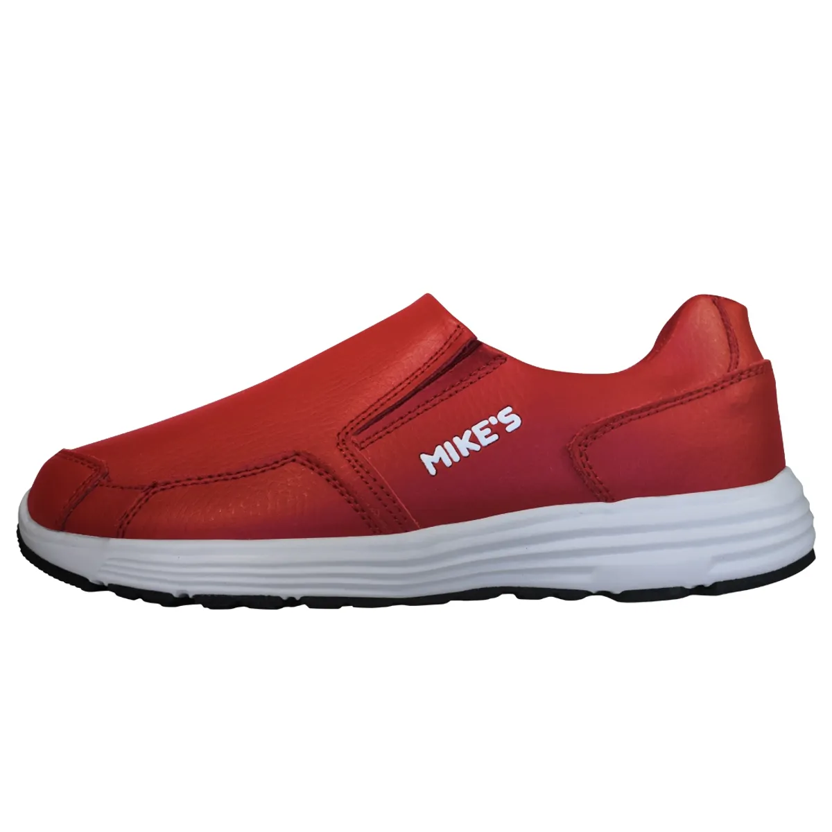 MIKE'S - Zapato/Zapatilla Slip On Cuero Roja MIKE'S