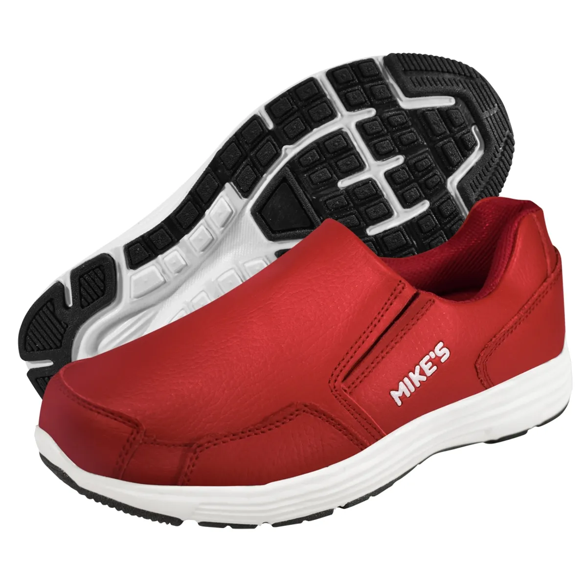 MIKE'S - Zapato/Zapatilla Slip On Cuero Roja MIKE'S