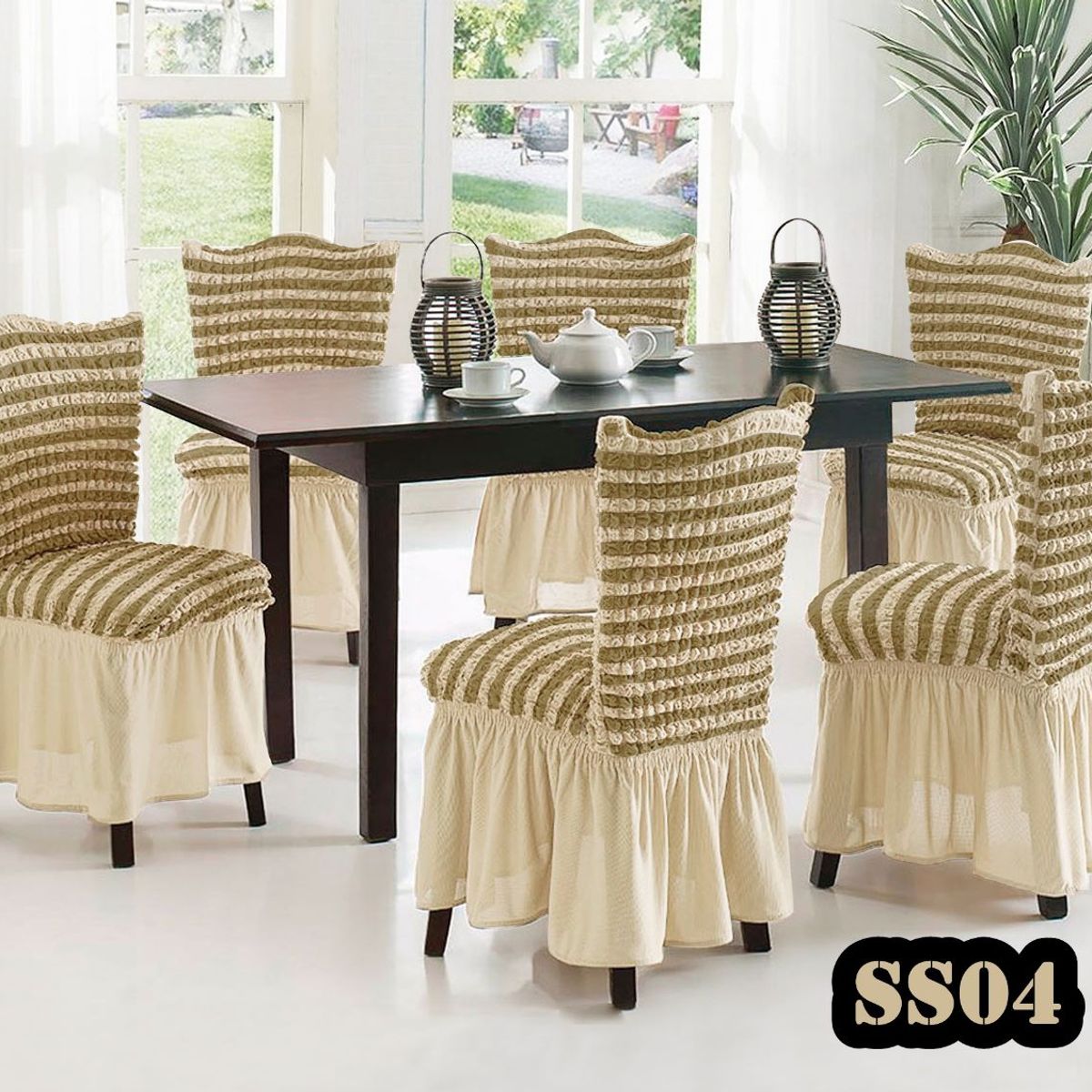 GENERICO - FUNDAS PROTECTORAS CUBRE-SILLAS  TURCAS / PAK DE 6 UNIDADES