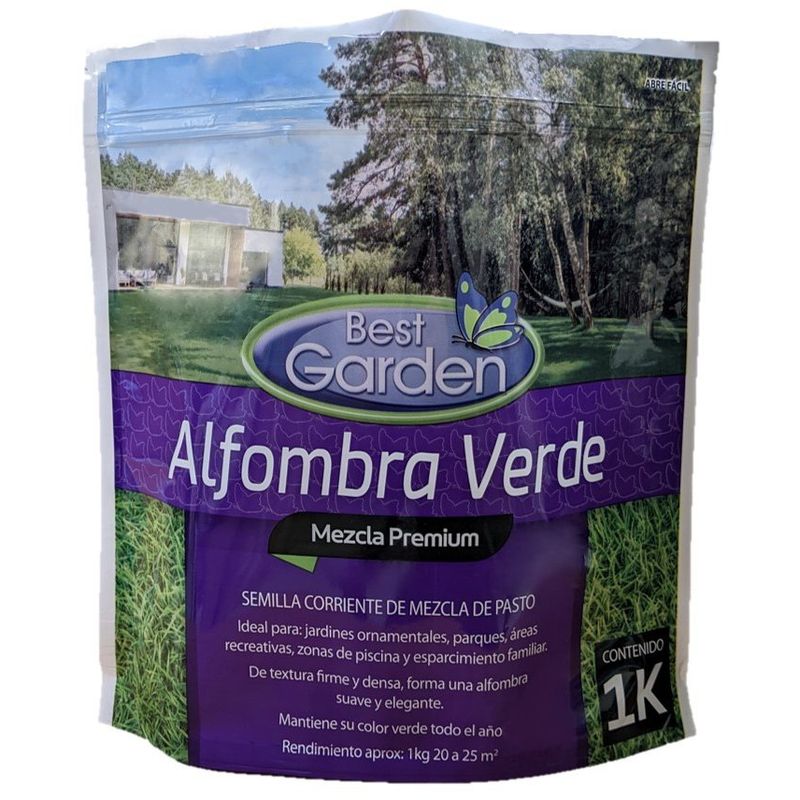 BEST GARDEN - Semilla De Césped Alfombra Verde Premium 1 Kg Best Garden