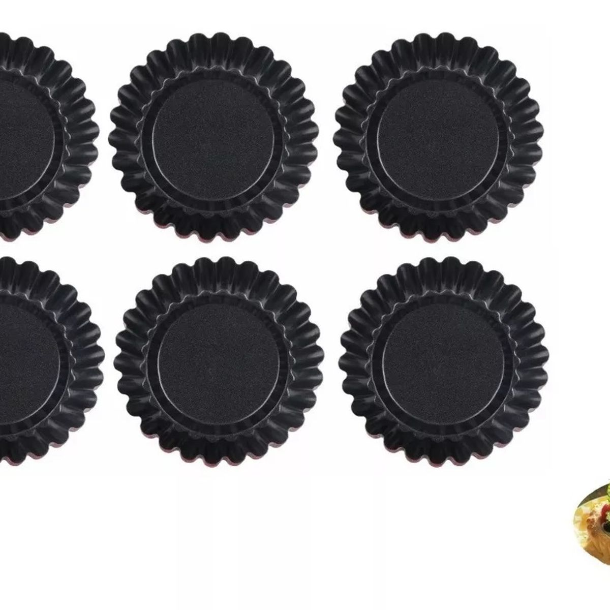 PASTELERIUS - Pack 6 Moldes De Tartaleta Molde Tarta Individual Fija 10,5cm