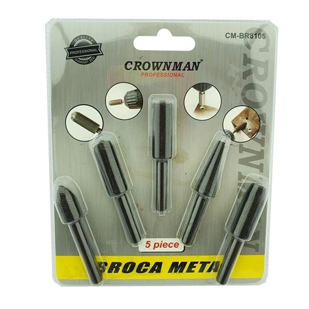 GENERICO - Set Kit Juego De Broca Para Metal 5 Piezas Crownman