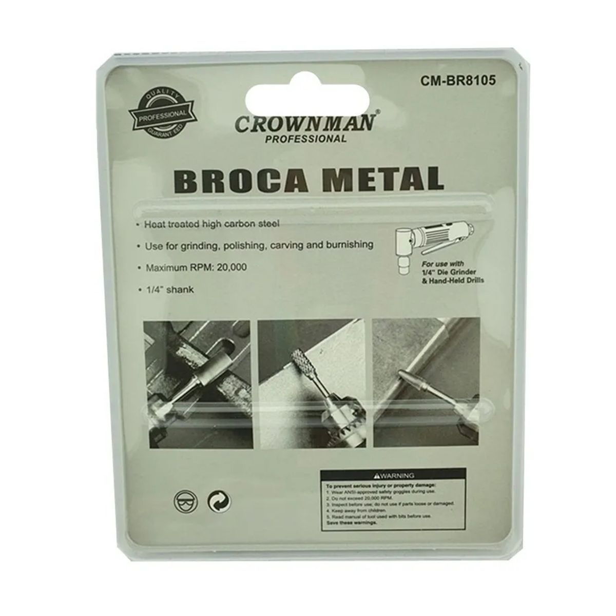 GENERICO - Set Kit Juego De Broca Para Metal 5 Piezas Crownman