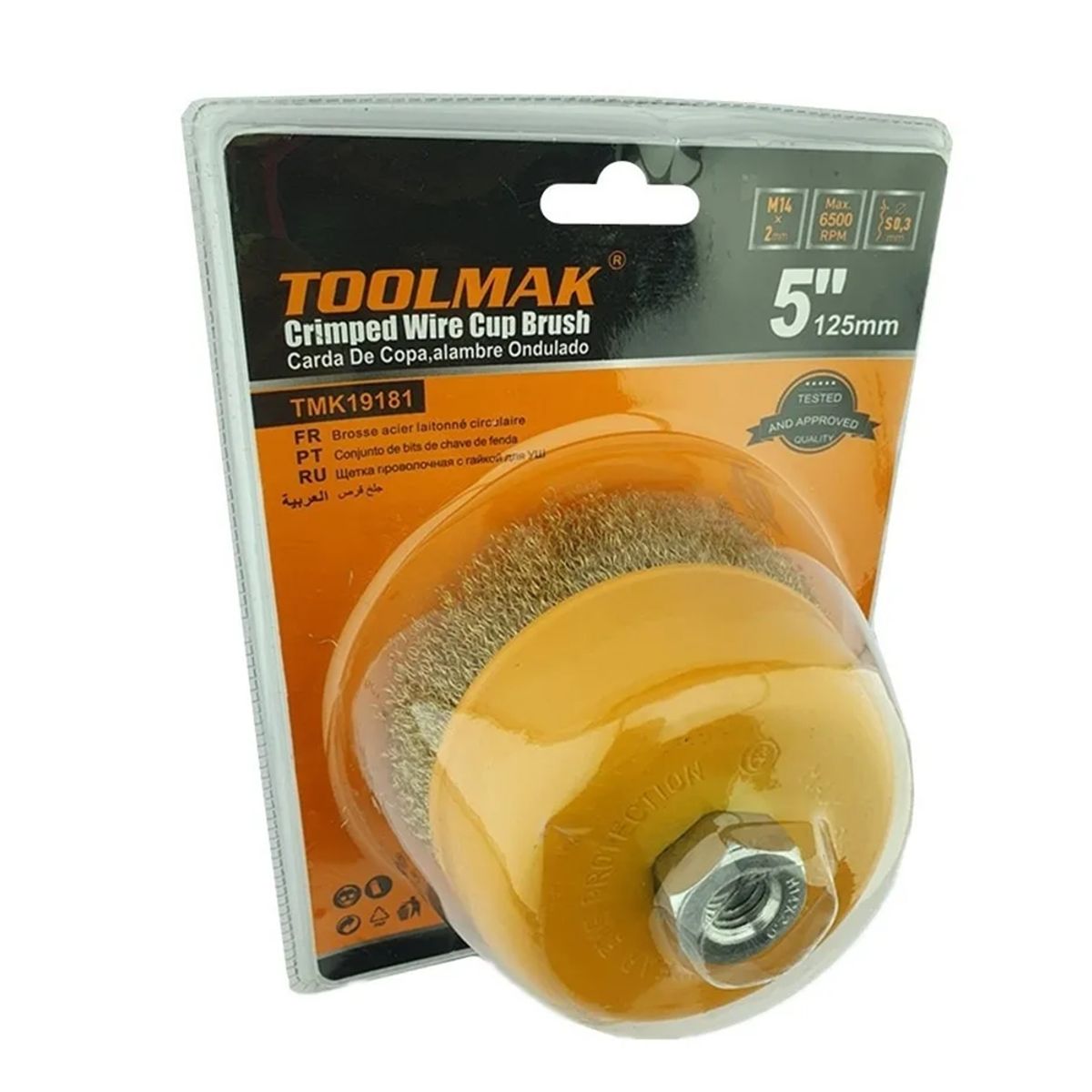 GENERICO - Escobilla De Copa Rizada 125mm Esmeril Toolmak