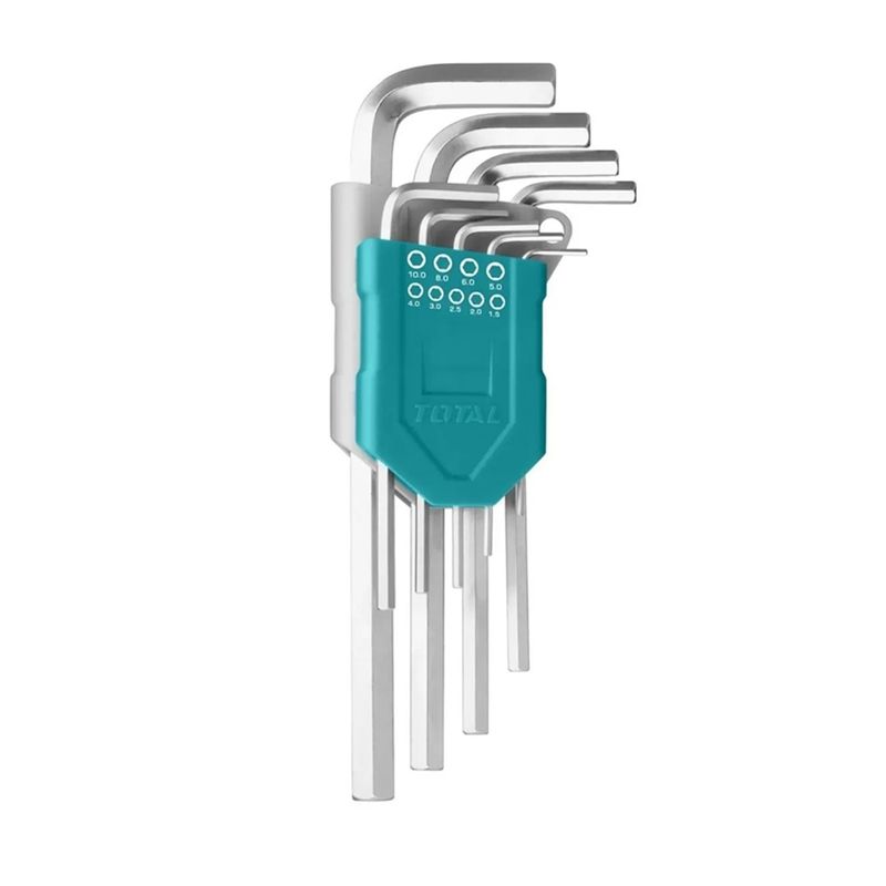 TOTAL TOOLS - Set Juego De Llaves Medianas Allen Hexagonal 9 Piezas