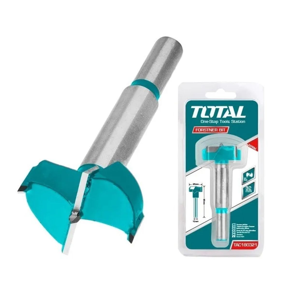 TOTAL TOOLS - Broca Fortsner Para Madera 32mm