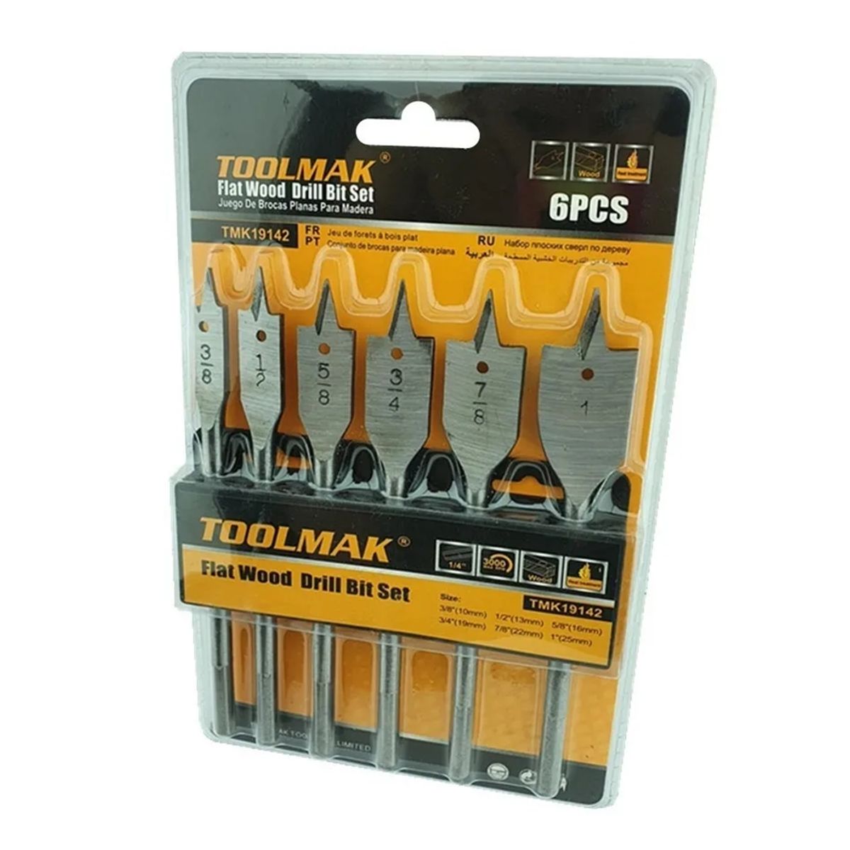 GENERICO - Juego Set De Mecha De Madera Para Taladro 6 Pieza Toolmak