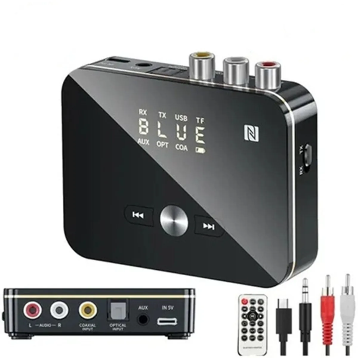 KUANGYE - Transmisor Receptor Adaptador Bluetooth Convertidor Optico