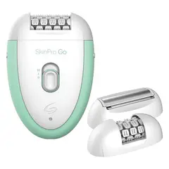 GAMA - Depiladora Skin Pro GO 2 Verde Afeitado Y Depilación 32 Pinzas