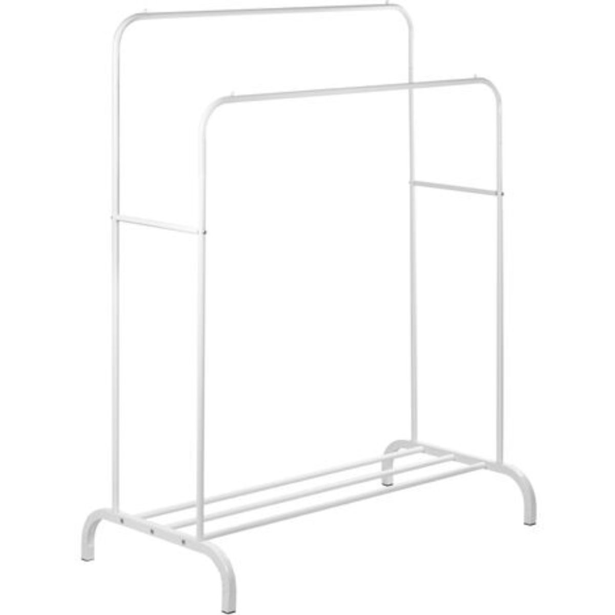 GENERICO - Perchero Colgador De Ropa Doble Metalico Resistente Blanco