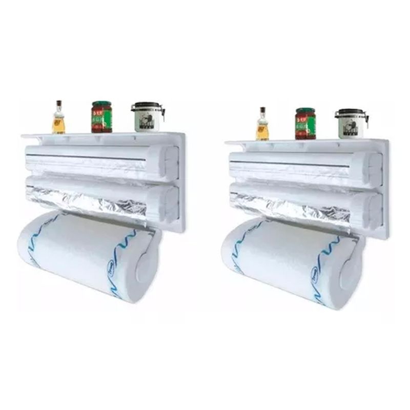 ESHOPANGIE - Pack X2 Portarrollo Dispensador Toalla Nova Triple Cocina Alusa