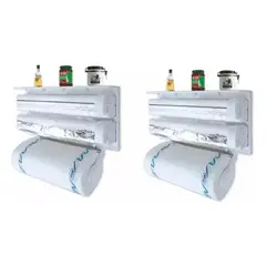 ESHOPANGIE - Pack X2 Portarrollo Dispensador Toalla Nova Triple Cocina Alusa