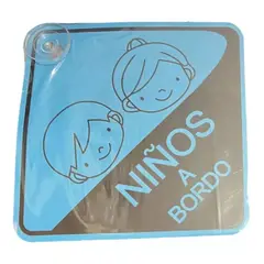 OEM - SEÑAL LETRERO DE BEBE A BORDO PARA AUTO - CELESTE
