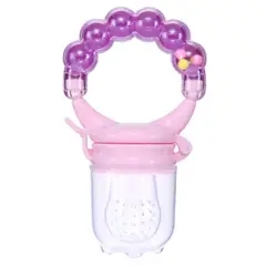 OEM - CHUPETE PARA FRUTA CON CASCABEL PARA BEBE ROSA