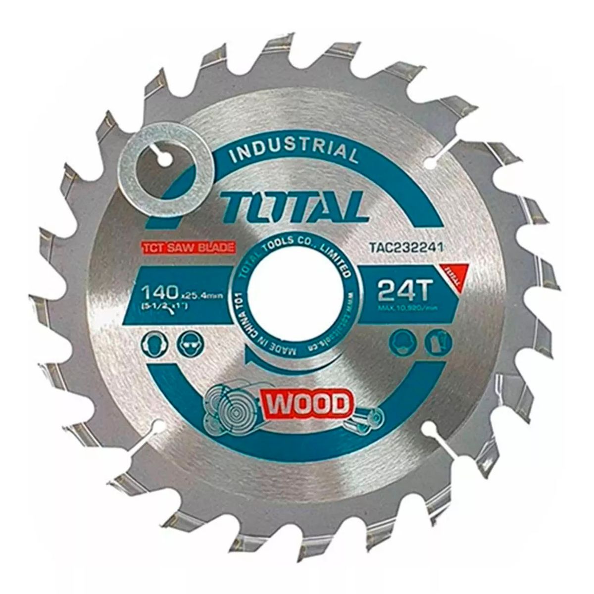 TOTAL TOOLS - Disco De Corte Sierra 5 1/2 140mm 24 Dientes Total Tac232241