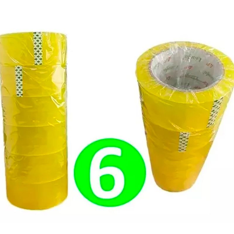 ESHOPANGIE - Pack X6 Cinta Embalaje 4.5cm  Transparente