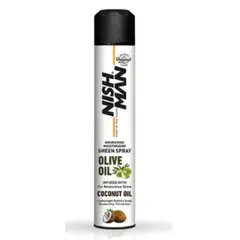 GENERICO - Laca Nish Man Coconut Olive Oil Brillo Blanca 400 ml