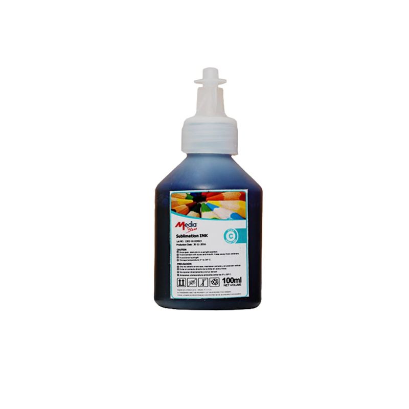 MALIK - Tinta Cyan Sublimacion 100ml con Botella T544 para Epson Ecotank L3150